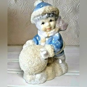 Vintage Winter Snow Child Figurine